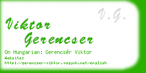 viktor gerencser business card