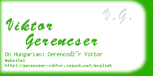 viktor gerencser business card